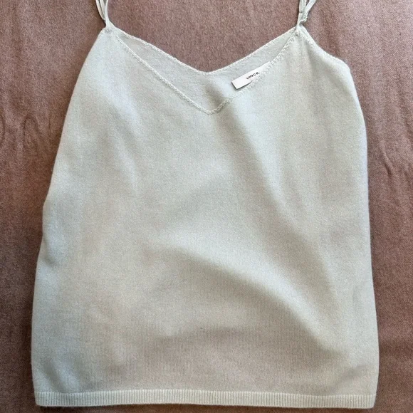 Vince Seafoam Green Cashmere Camisole Top - Picture 2 of 5
